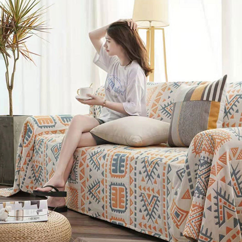 Full Sofa Cover Cover Sofa Japanese Towel Cotton Towel Quilt