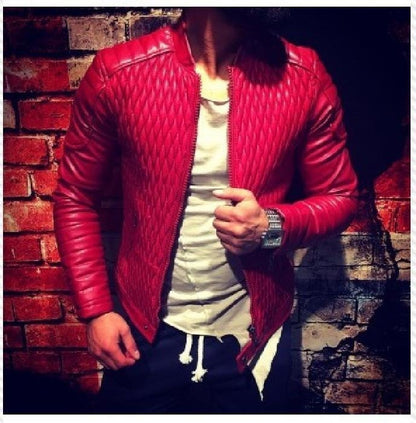 Stylish Leather Jacket with Cardigan Styling