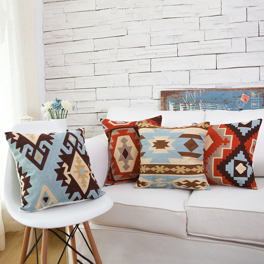 Sofa embroidered pillow cover