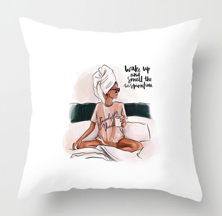 Parent-child Series Mother's Day Pillowcase Polyester Cushion