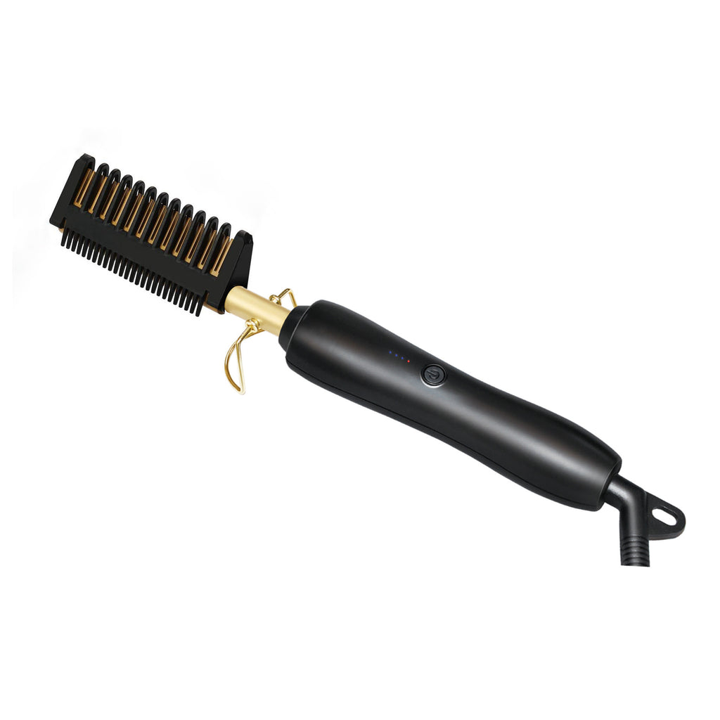 Ceramic Straight Hair Comb] High Temperature Ceramic Multi Functional Straight Hair Comb - Copper Straightener | Gifts for Women