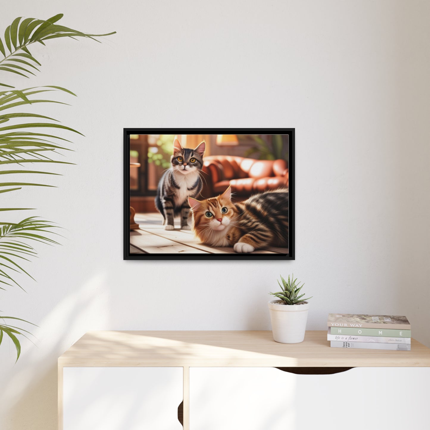 Modern Matte Canvas: Black Frame for Timeless Style