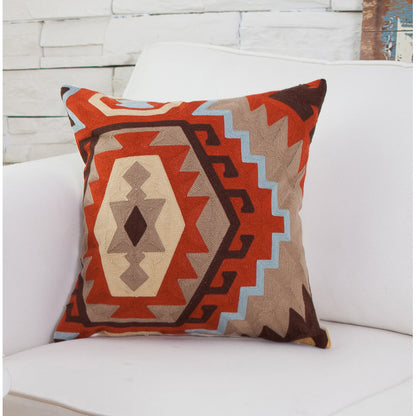 Sofa embroidered pillow cover