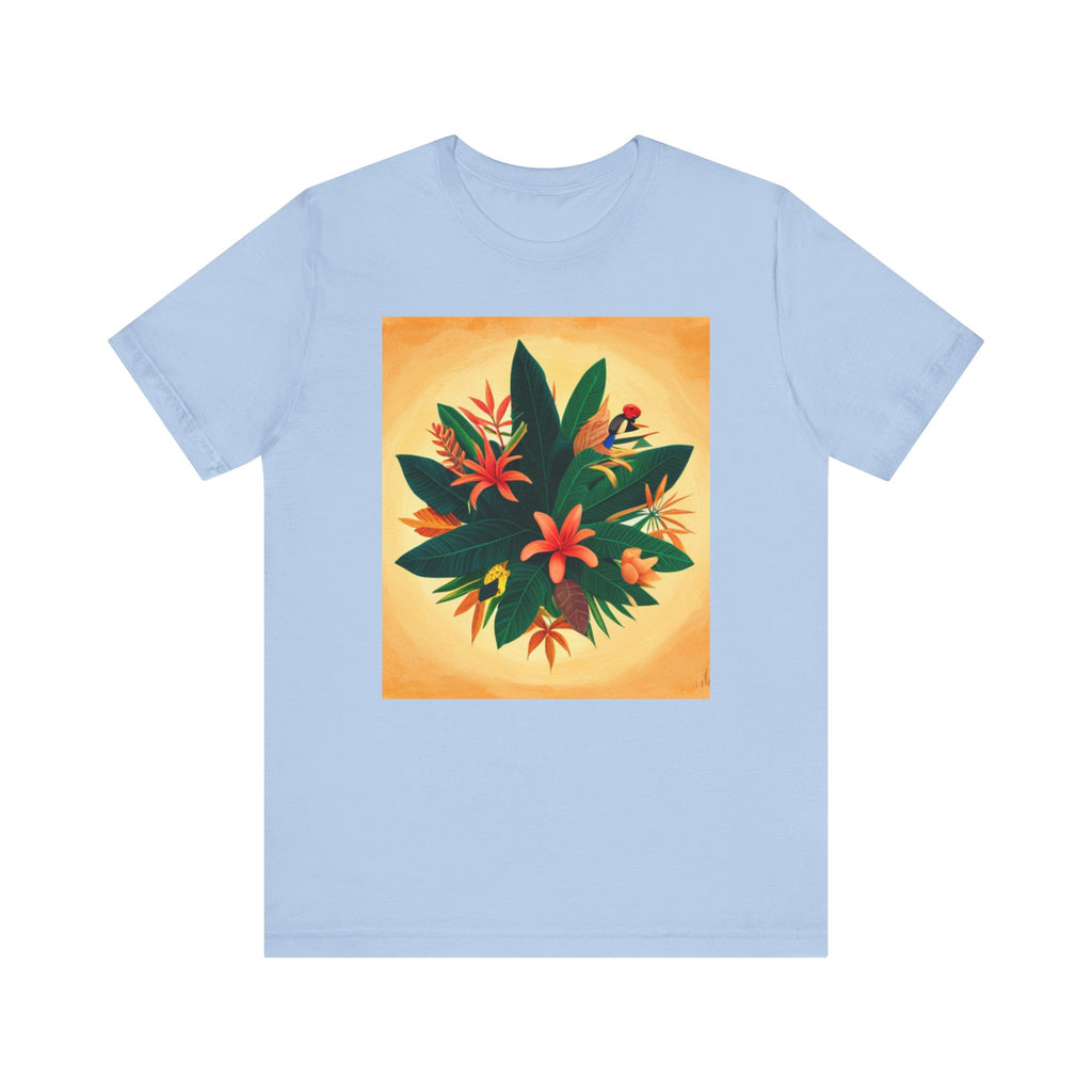 Jamaican flowers Unisex Jersey Short Sleeve Tee
