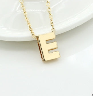 3D Bubble Initial Necklace – Gold Plated A-Z Letter Pendant (Stainless Steel, Dainty Personalized Jewelry)
