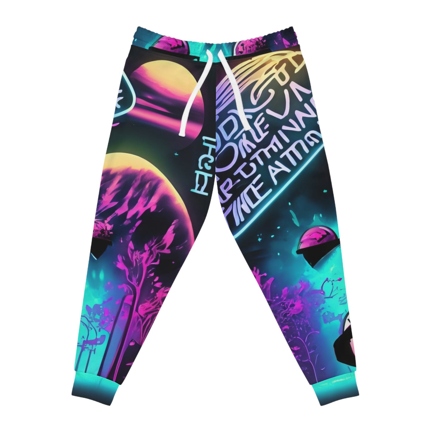 Glow-in-the-Dark  Athletic Joggers (AOP) Glow-in-the-Dark