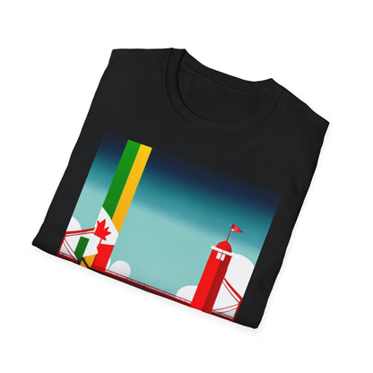 Jamaica Canada Split Flag T-Shirt | Dual Heritage Tee