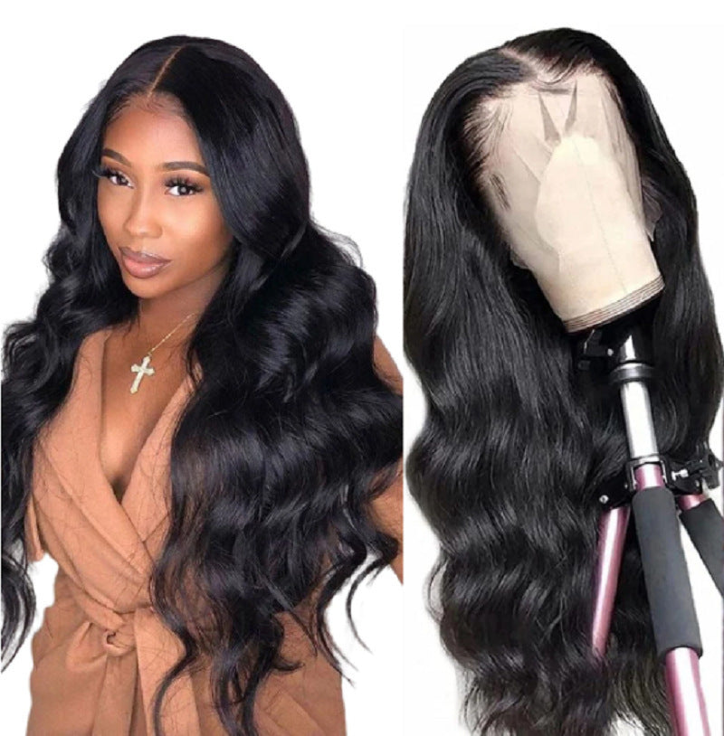Premium Black Wig with Oblique Bangs for Women - Heat Resistant Synthetic Hair | M2K Trends