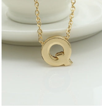 3D Bubble Initial Necklace – Gold Plated A-Z Letter Pendant (Stainless Steel, Dainty Personalized Jewelry)