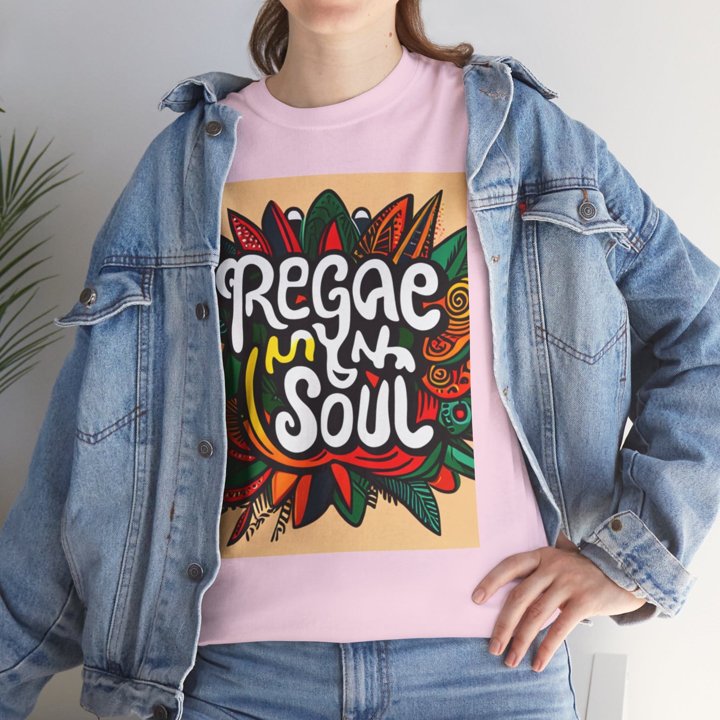 Reggae inna Yuh Soul Unisex Heavy Cotton Tee