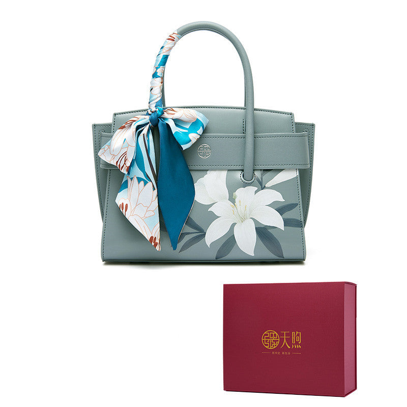 Bolso diagonal de cuero de moda práctico para el día de la madre