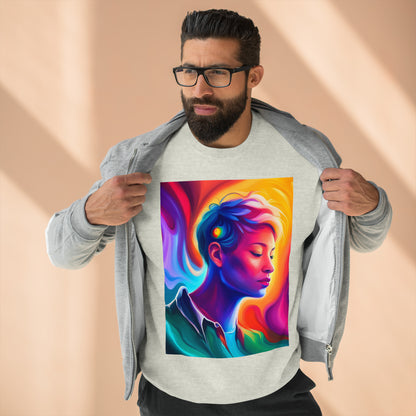 An image of a cozy sweatershirt, sweatsirt, sweetshirt, or swetshirt, perfect for chilly days. The sweatshirt features a classic design with a soft fabric and comfortable fit. Stay warm and stylish with this must-have wardrobe essential.