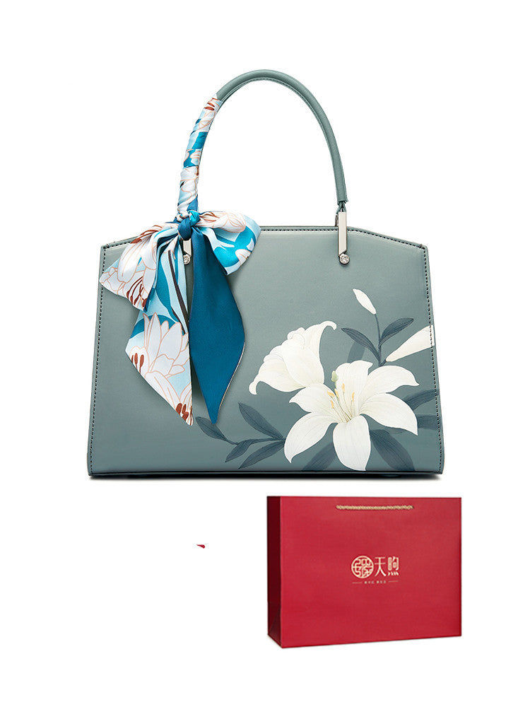 Bolso diagonal de cuero de moda práctico para el día de la madre