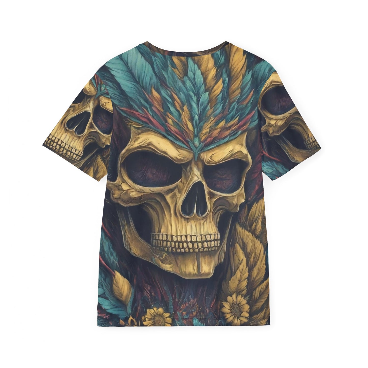 scull print Men's Sports  t-shirt Jersey