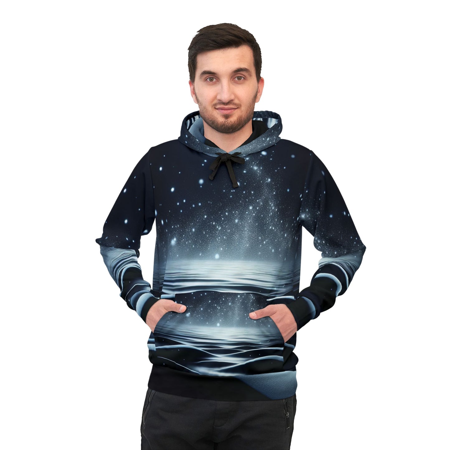 Snowfall Athletic Hoodie - Relax by the Sea