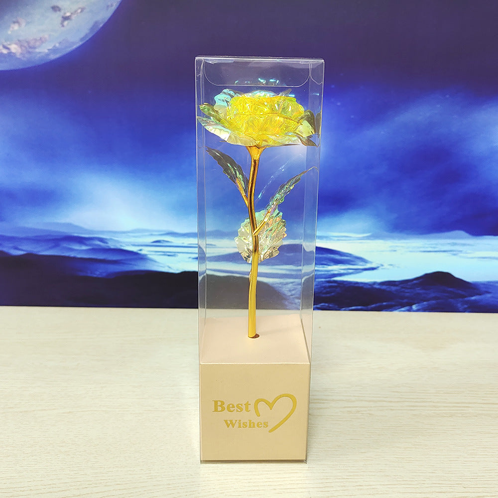 Colorful Gold Gold-foil Roses Mother's Day 520 Artificial Flower Valentine's Day Gift Christmas