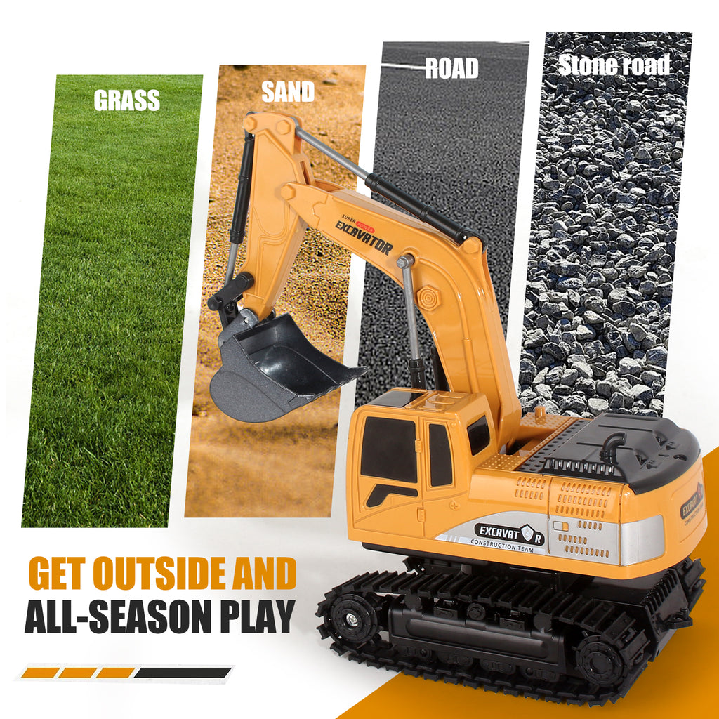 RC Remote Control Excavator Toy | 1/24 Scale Construction Digger with Lights & Sounds