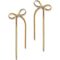 Trendy Ribbon Bow Earrings | 18k Gold Plated