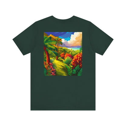 Jamaican flowers Unisex Jersey Short Sleeve Tee