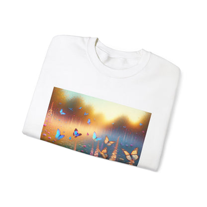 Impressionist Butterfly Sanctuary Crewneck Sweatshirt hoodie