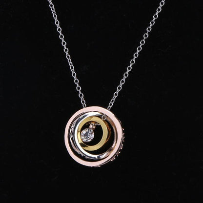 Three circle mother's day lettering pendant