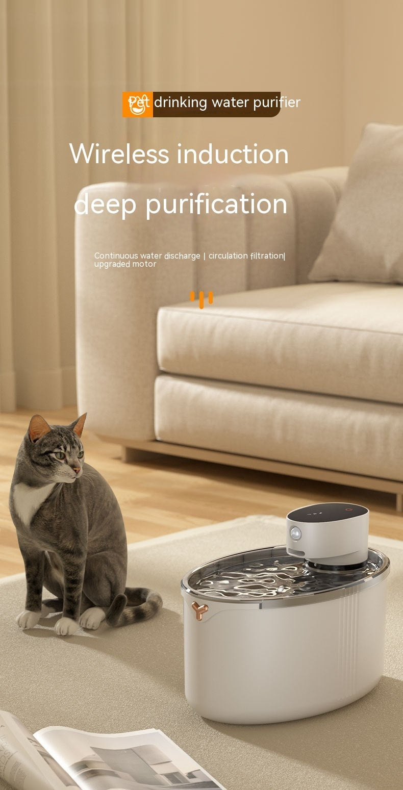Wireless Pet Water Dispenser | 2.5L Automatic Water Fountain for Cats & Dogs