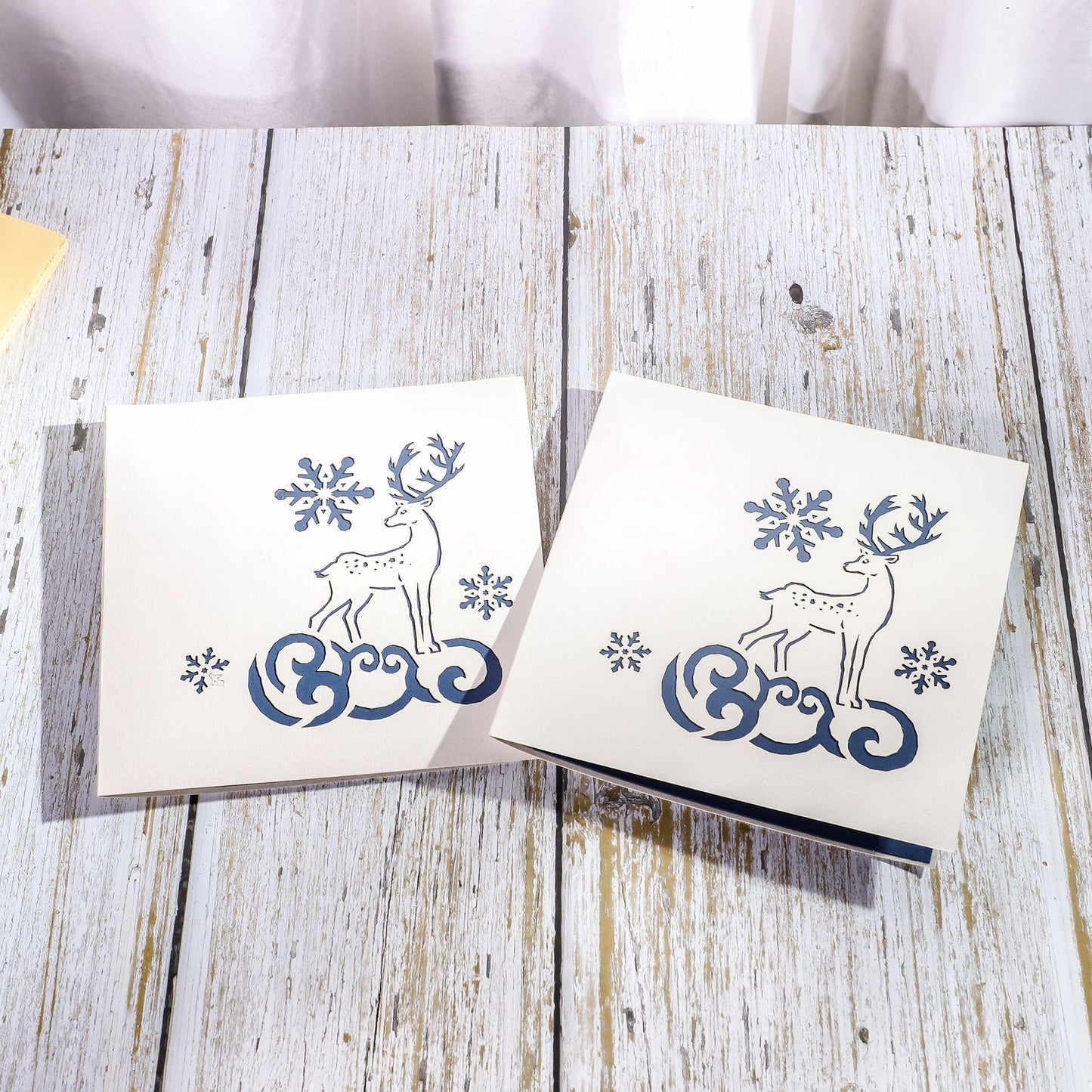 Handmade paper Christmas elk CARDS