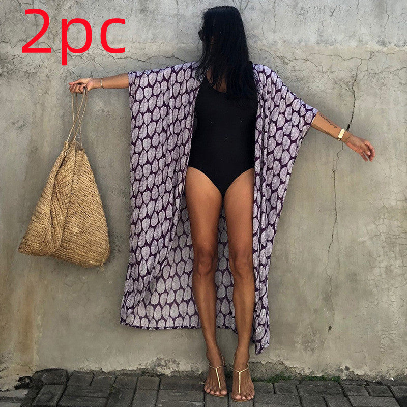 Polyester Ladies Sun Protection Resort Beach Dress Cover Up