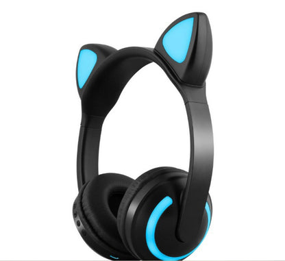 Wireless Cat Ear Headphones with Noise Reduction & LED Light