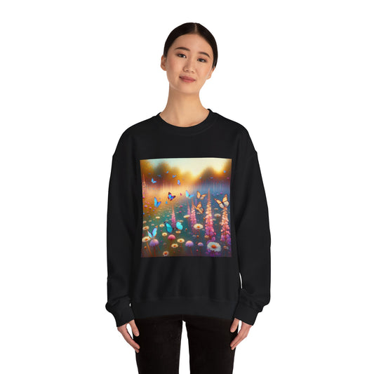 Impressionist Butterfly Sanctuary Crewneck Sweatshirt hoodie