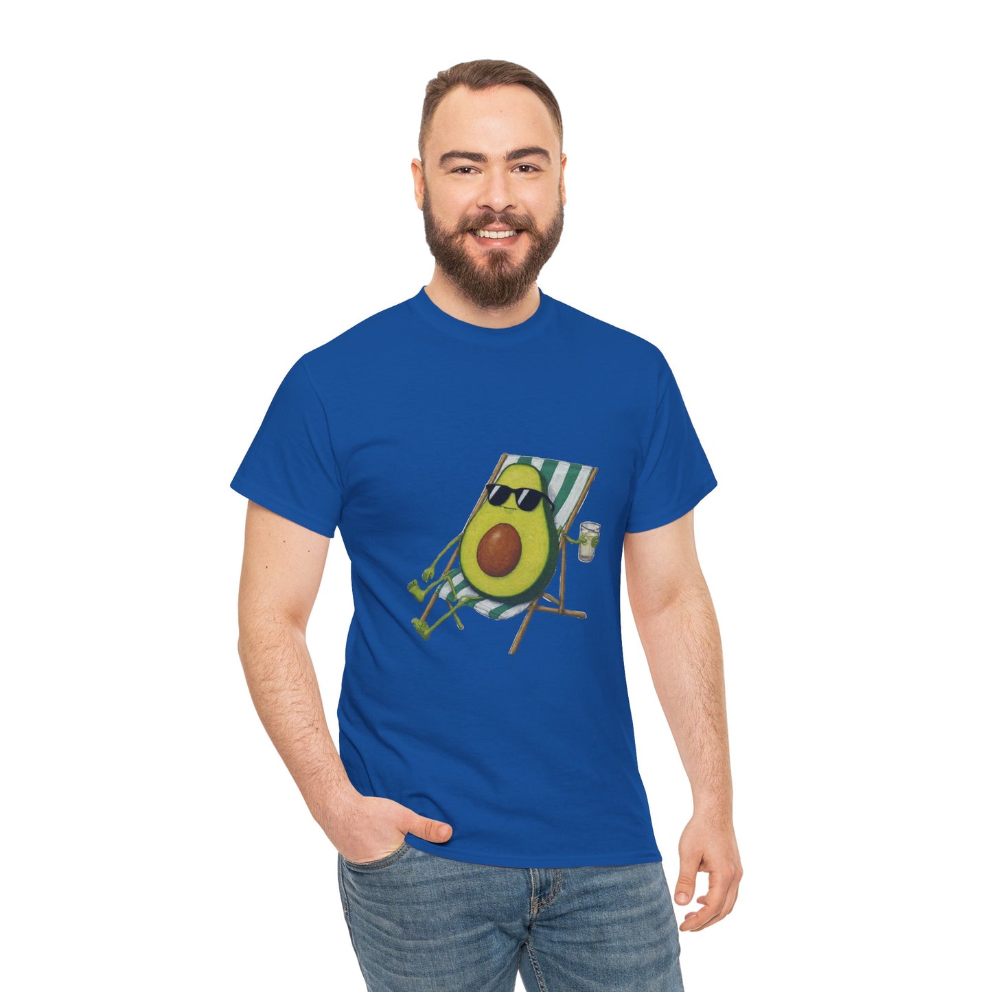 Avocado Print Unisex Heavy Cotton Tee: Comfort & Style for Every Day