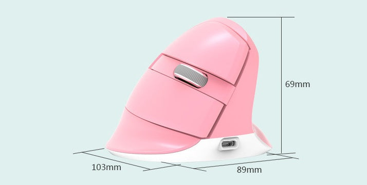 Ergonomic Wireless Vertical Mouse - 2400 DPI, 6-Button Optical