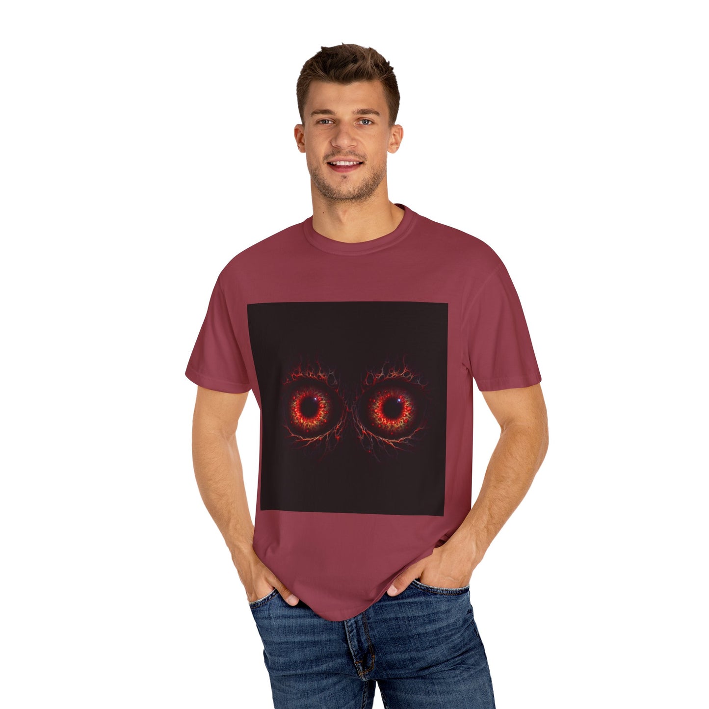 Halloween Unisex T-shirt with Scary Eyes Design