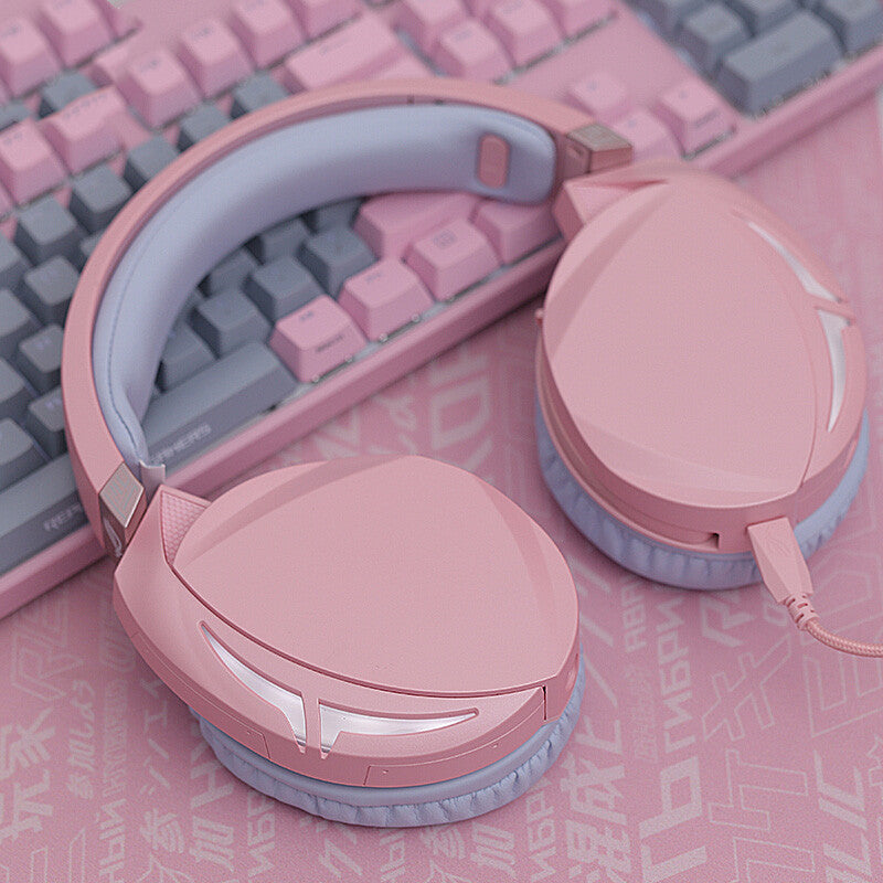 Pink version of noise-canceling headphones