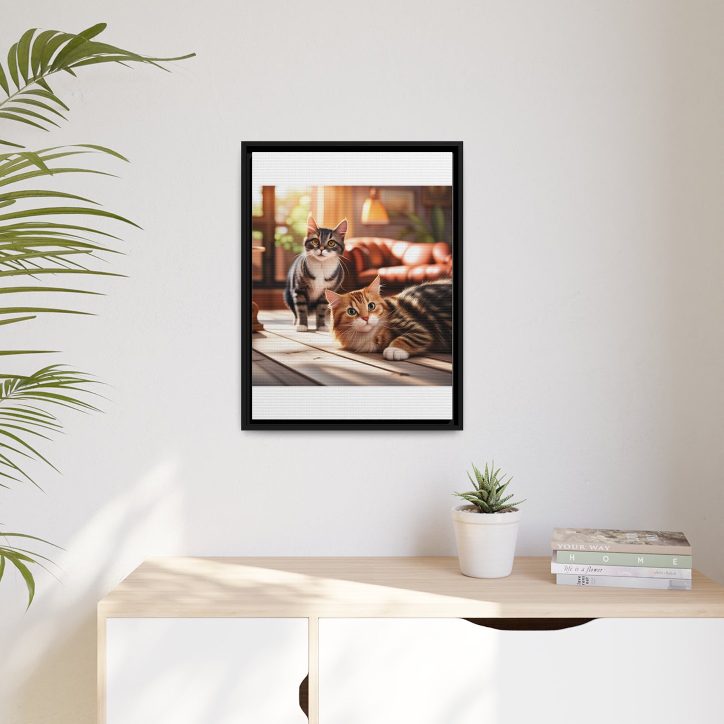 Modern Matte Canvas: Black Frame for Timeless Style