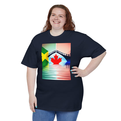 Jamaican-Canadian Split design Unisex Tall T-Shirt