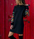 Women Autumn Winter Casual Long Sleeve Floral Embroidery Dress Vest A UN Women Mujeres Dresses Para Mujeres Dresses For Women