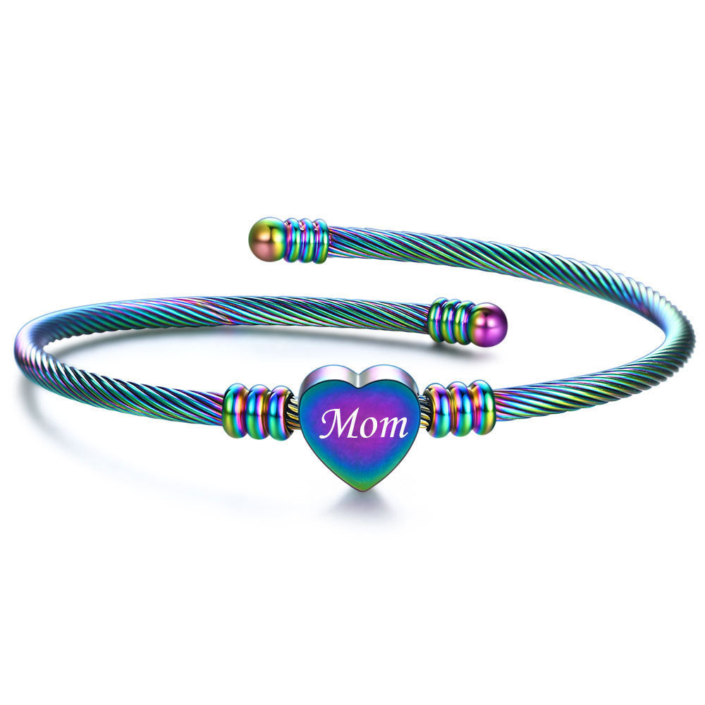 Braided Stainless Steel Bracelet - Mom Design