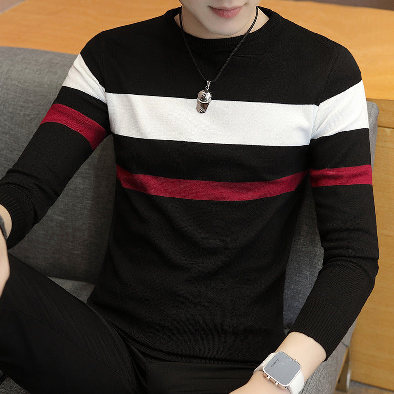 best Men's Sweater Knit Sweater Pullover Slim Round Neck Sweater 0 shop online at M2K Trends for