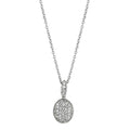 Rhodium Brass Necklace with AAA Grade CZ in Clear