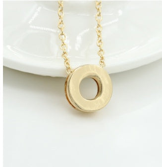 3D Bubble Initial Necklace – Gold Plated A-Z Letter Pendant (Stainless Steel, Dainty Personalized Jewelry)