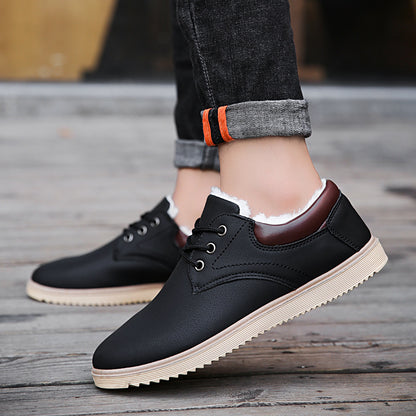 Winter Men's Shoes Cotton Shoes Men's Casual Shoes Men's Plus Velvet Thickening