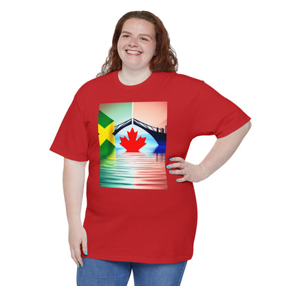 Jamaican-Canadian Split design Unisex Tall T-Shirt