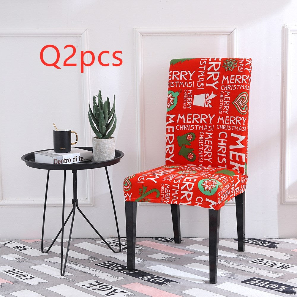 Christmas universal elastic chair cover