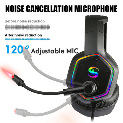 Gaming 3D Sound Effect GAMINGHEADSET Noise Canceling Headphones