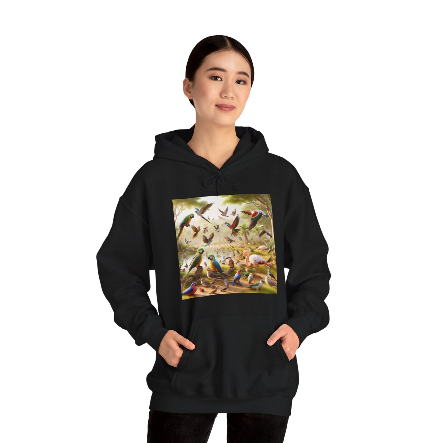 Unisex Hooded Sweatshirt - Birds of a Feather Flock Together Design hoodie