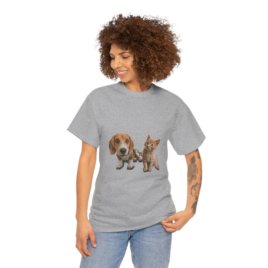 Furry Friends Pet Lovers Unisex Heavy Cotton Tee