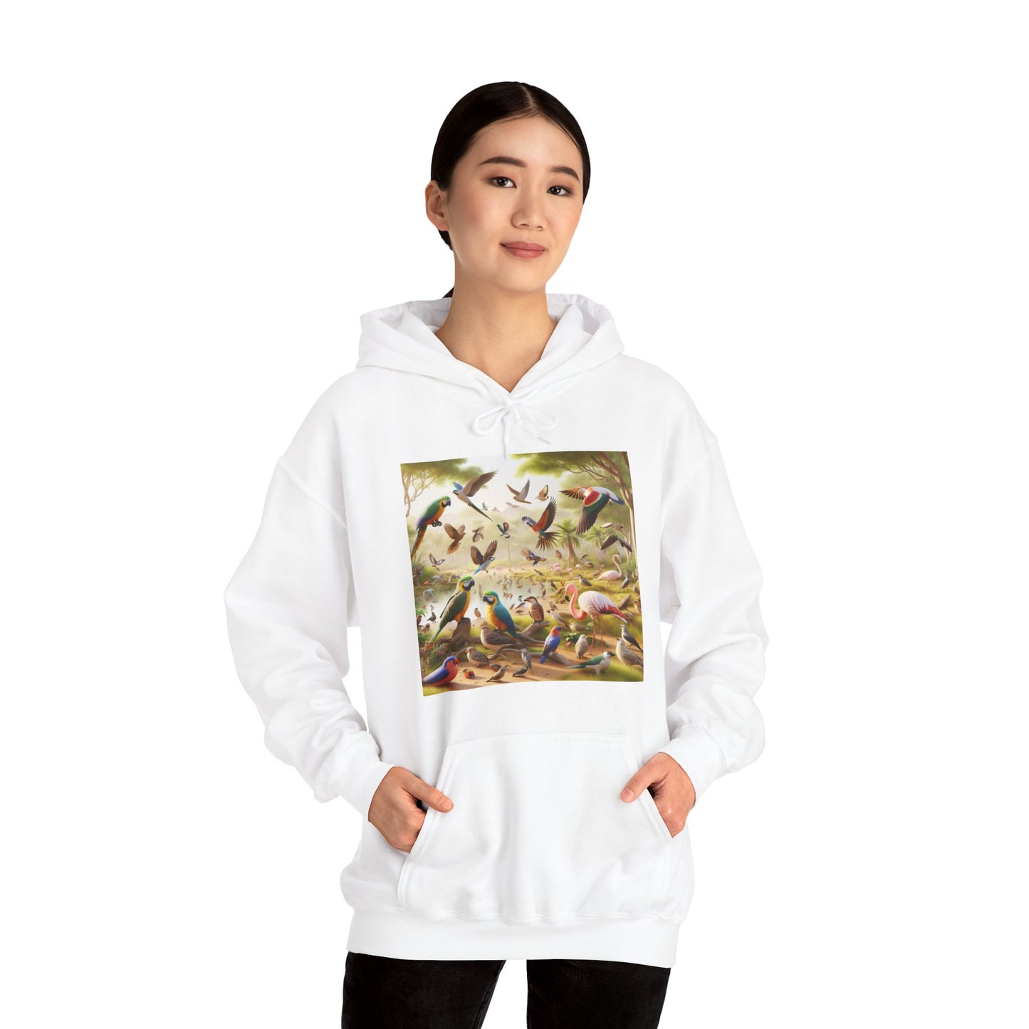 Unisex Hooded Sweatshirt - Birds of a Feather Flock Together Design hoodie