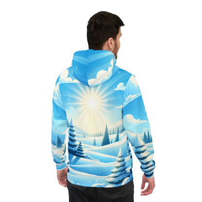 Sunny snowy Day Athletic Hoodie