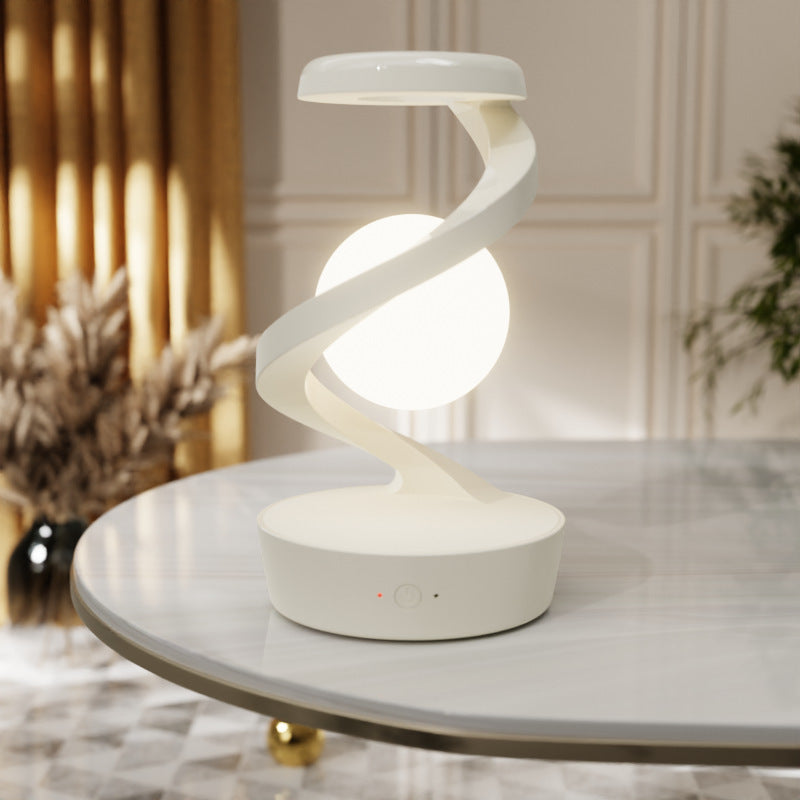 Rotating Moon Desk Lamp – Wireless Charging & Sensor Control